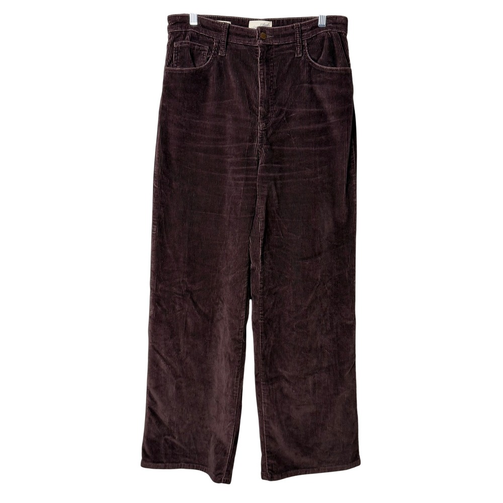 Universal Thread High Rise Wide Leg Corduroy Pants Womens 12 Brown Preppy Boho